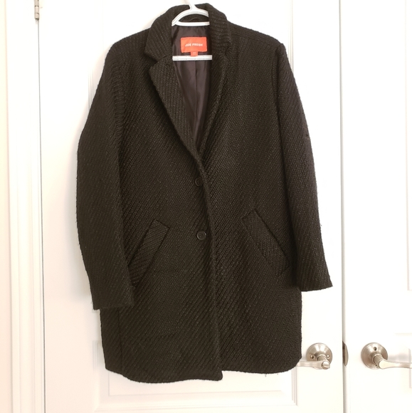 Classic Black Tweed Coat - Picture 1 of 4